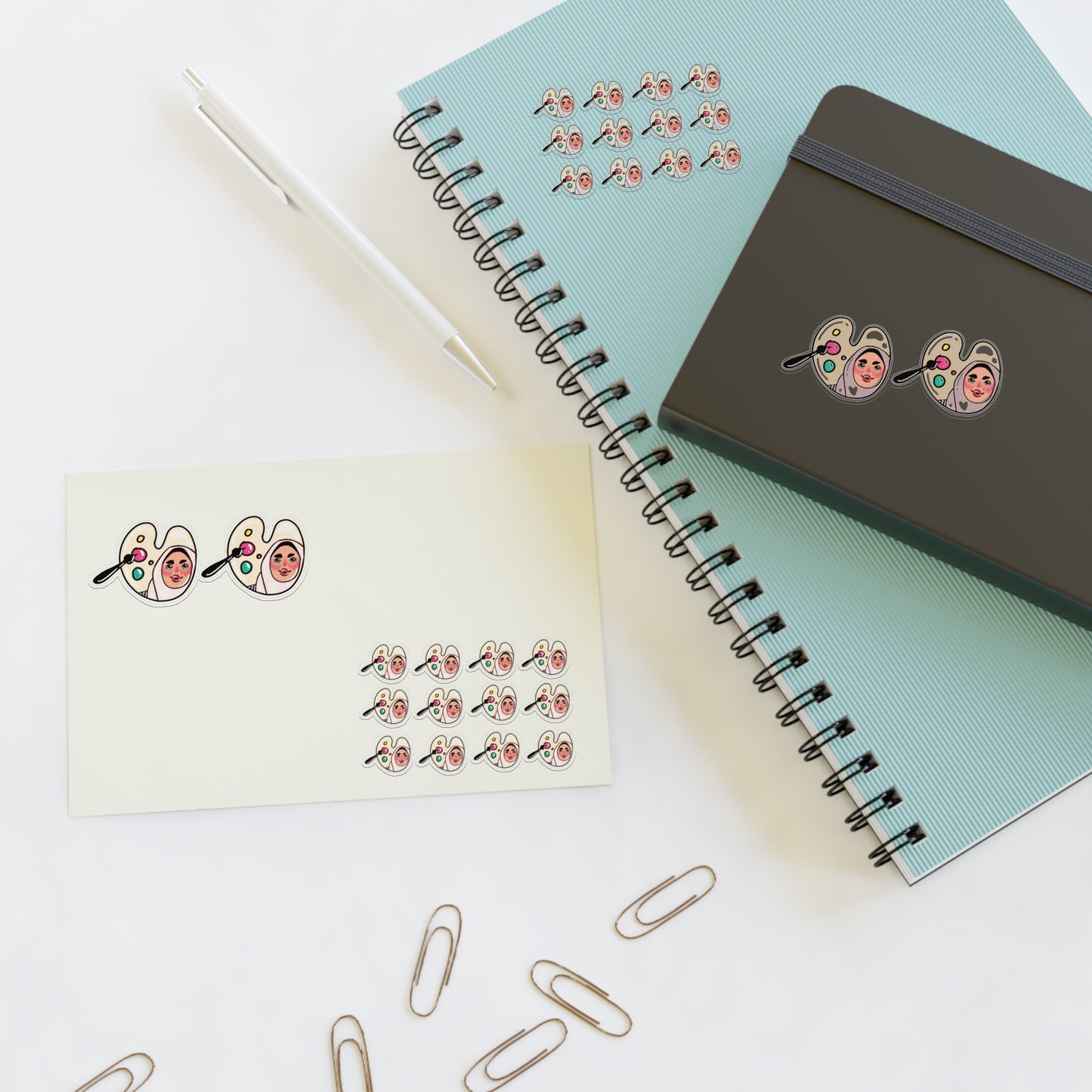 Sticker Sheets - Cute Hijabi Girl Art Daily Planner Sticker Set