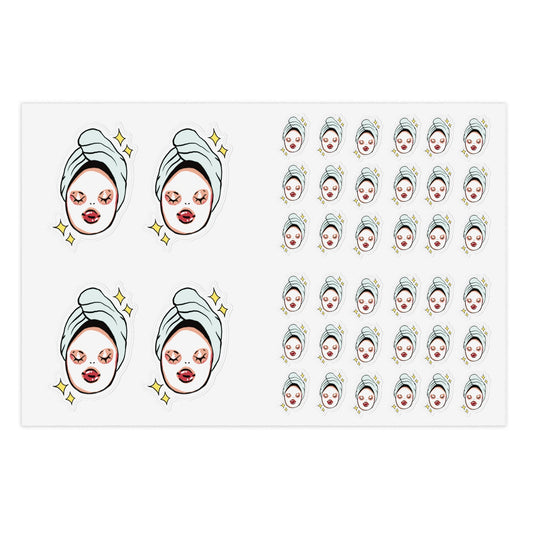Planner Sticker Sheets - Cute Shower and Skincare Daily Tasks Printify