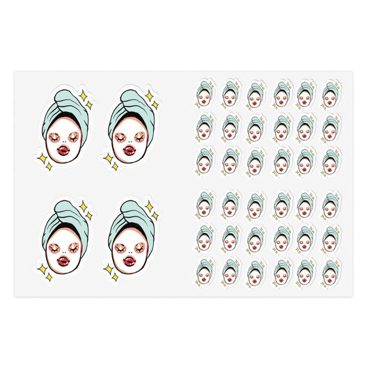Planner Sticker Sheets - Cute Shower and Skincare Daily Tasks Printify