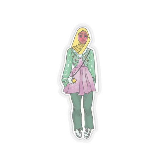 Sticker - Cute Hijabi Girl Sticker Printify