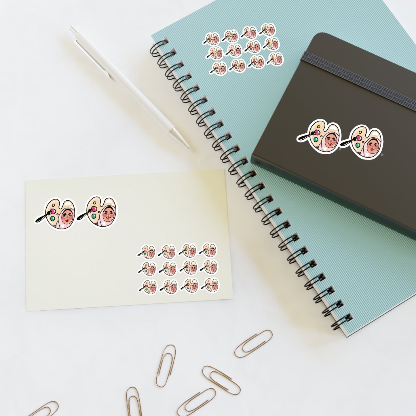 Sticker Sheets - Cute Hijabi Girl Art Daily Planner Sticker Set