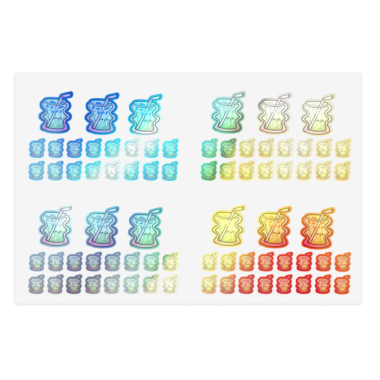 Cute Matcha Drink-Themed Sticker Sheets for Planners, Scrapbooking, Journals, Gifts, Party Favors