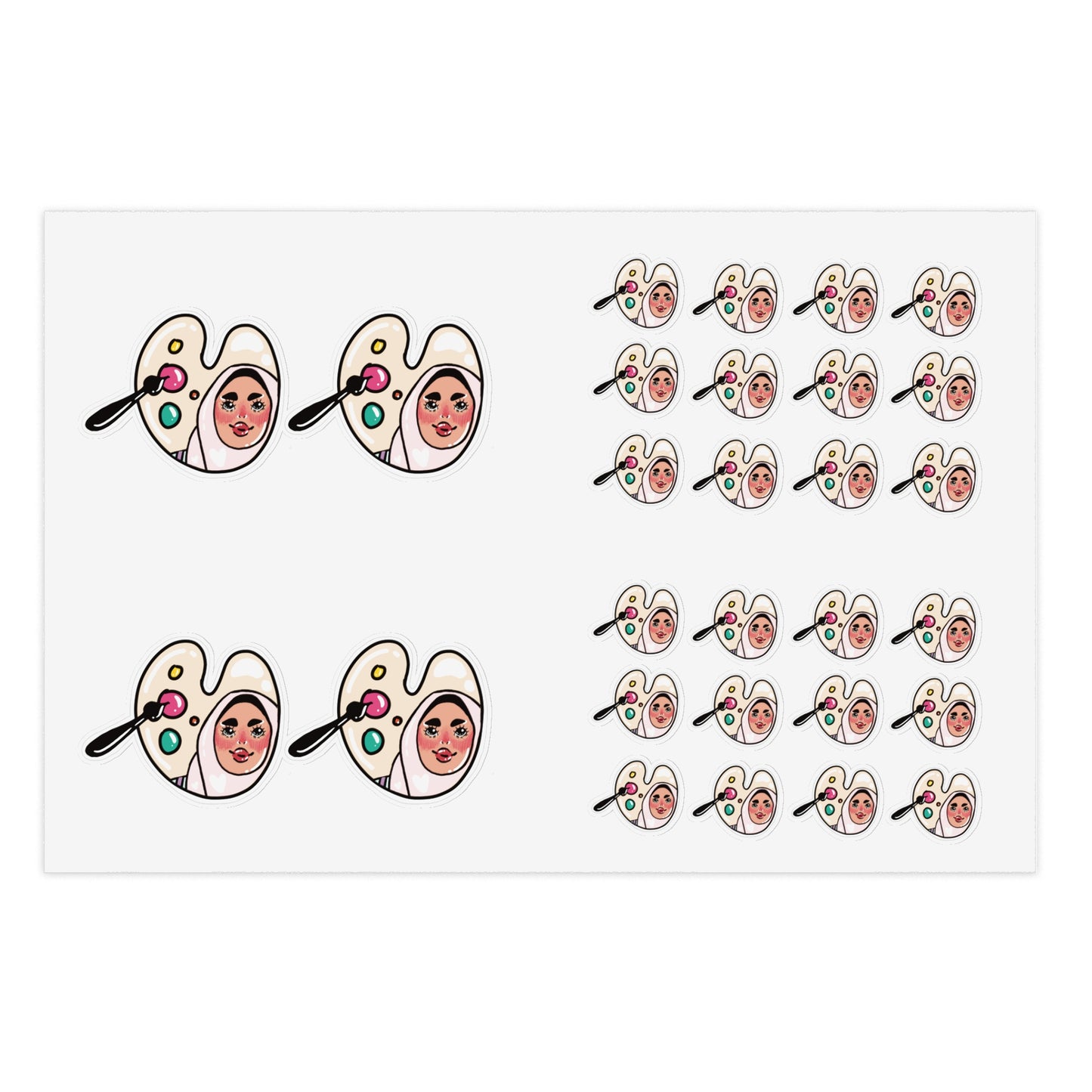 Sticker Sheets - Cute Hijabi Girl Art Daily Planner Sticker Set